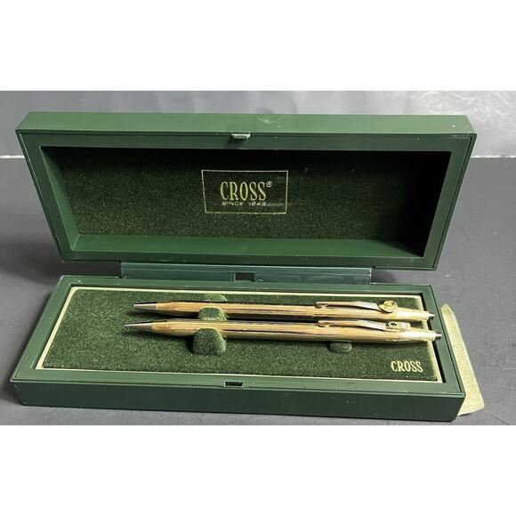 Cross 0.9 Pencil & Pen Set 14k Gold (USED)/ Made In USA - 150105